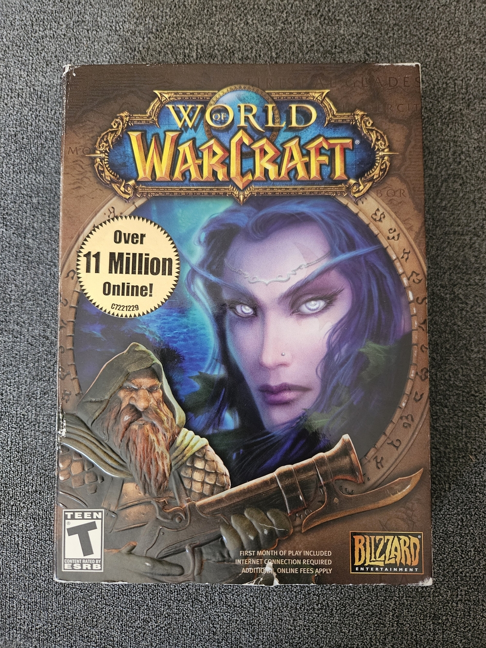 Vintage 2004 World of Warcraft PC Big Box (Incomplete - 1 Disc + Manual Only)